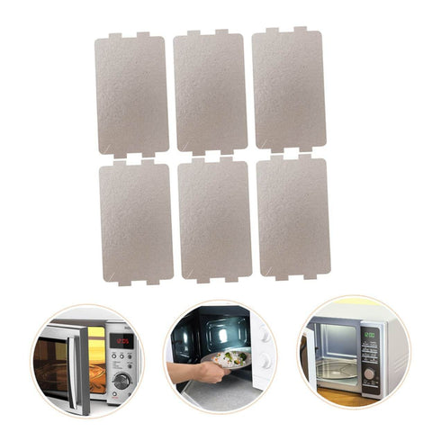 Six Piece Microwave Oven Mica Sheet Insulation And Waveguide Cover Heat Resistant Crisper Liner Splatter Shield Set