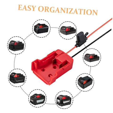 Plug And Play Lithium Battery Adapter Conversion Kit for Tools And DIY Projects Output Only Power Connector layout