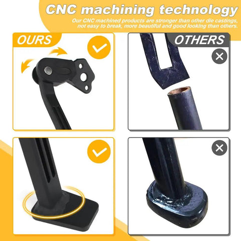 Lightweight Aluminum Motorcycle Kickstand For YZ250F YZ450F 2006 2009 Dirt Bike Side Stand With Anodized Rust Resistant Finish No Fuss Install For Stable Parking And Long Lasting Durability