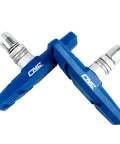 Blue V Brake Pad Set For 70mm Bicycle Brakes 2 Pairs Universal Shoes with Sand Guard Slots in durable rubber material