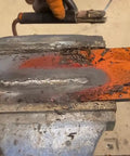 Tartan AAA Welding Electrode One Eighth Inch Diameter For Mild Steel Repairs shown welding metal with clean beads