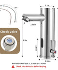 Automatic No Touch Bathroom Sink Faucet With Motion Sensor And Infrared Technology, Hands Free Chrome Brass One Hole Water Mixer