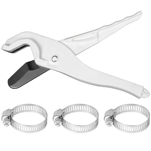 Pipe cutter and clamps included with 1 Inch PEX B Non Oxygen Barrier Flexible Pipe Tubing Blue For Hydronic Radiant Floor Heating EVOH
