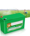 Built Like A Tank 12V Lithium Battery Backup Power Supply For Cars Trucks RVs And Trailers in green, ideal for outdoor use.