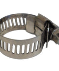 Close-up of metallic hose clamp with slotted design from Beefy 5500 PSI Abrasive Sand Blaster Kit for Pressure Washers.