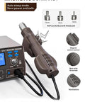 2 In 1 Digital Rework Station With Hot Air Gun And Soldering Iron Includes 3 Nozzles And Solder Wire Bracket 110V Anti Static