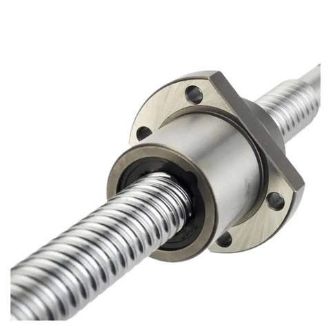 Beefy Heavy Duty Ball Screw With Nut For CNC Machines Large Pitch SFE1616 End Machined Bearing Nut Assembly close-up