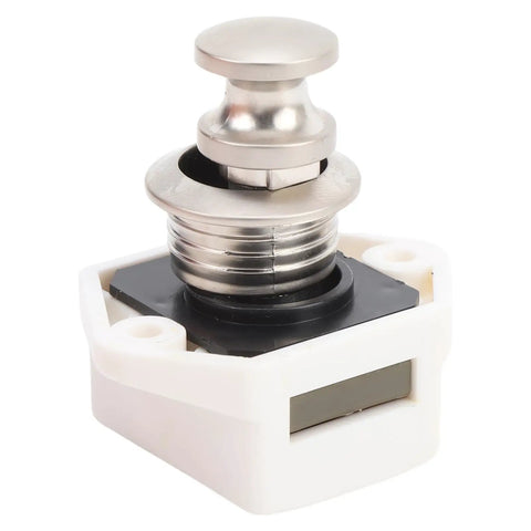 Push Button Cabinet Latch With Locking Handle For RV Camper Motorhome And Yacht Doors 14 To 18mm Thick With 20mm Mount Hole Zinc Alloy ABS