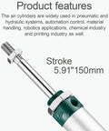 Premium Pneumatic Air Cylinder 25mm Bore 150mm Stroke Double Acting Single Rod Aluminum Alloy Mini Cylinder MAL 25 X 150