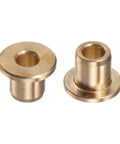 Drop In Ready Bronze Flange Bearing Sleeves Built Tough For Heavy Duty Workshop Projects Featuring Smooth Self Lubricating Operation And Bulletproof Wear Resistance For 6 Mm Shaft Daily Use, showing two bronze bearing sleeves.