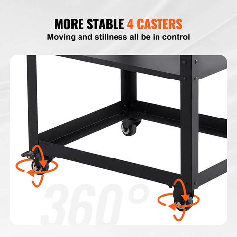 Dang Solid Thickness Planer Stand With Three Gear Height Adjustable Rolling Cart holding up to 100 lbs with swivel caster wheels.