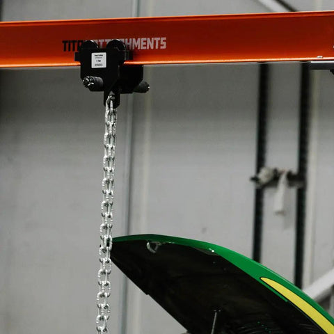 2 Ton Push Trolley For Beams Three And A Half Inch To Eight Inch Adjustable Lifting Trolley For Chain Blocks Hoists In Action