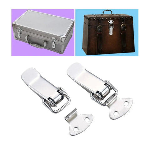 Spring Loaded Toggle Latches Four Pack Clasp Closures For Boxes Crates And Storage Cases With Quick Open Lever Display