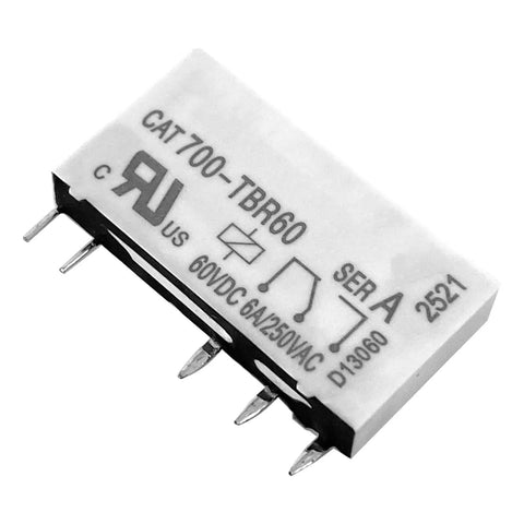 Two Pack 700 TBR60 5 Pin Relay For Control Panels And Automation Systems 60VDC 6A And 250VAC Switching Dual Voltage Capacity
