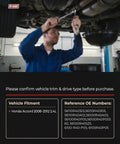Mechanic working under car, highlighting Honda Accord 2008 Through 2012 2 4L L4 Power Steering Pump With Pulley Replacement Kit instructions.
