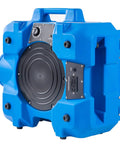 Front view of blue Workhorse 500 CFM HEPA Air Purifier And Negative Air Scrubber For Job Sites Rotomolded Plastic Portable And Stackable