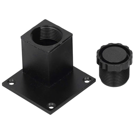 Adjustable Furniture Leg Set For Sofa Cabinet TV Stand And More Aluminum Alloy Square Base 60mm Raises Up To 15mm Black Finish