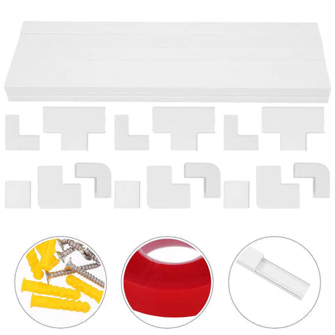 Self Adhesive Cable Raceway Pvc Cord Cover Peel And Stick Wire Organizer for connectors and mounting hardware included.