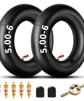 Heavy Duty Inner Tube Fits 12x5.00-6 And 13x5.00-6 Universal for Razor Dirt Quad ATVs and Lawn Tractors with valve caps and wrench