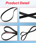 Heavy Duty L4 Engine Serpentine Drive Belt For 2006 2011 Honda Civic 1.8 Liter detailed view of belt shape and ribs