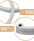 C Shaped Retaining Ring Set Five Piece Stainless Steel Snap Rings showing durability and material quality