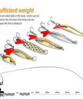 Metal Spoon Fishing Lures Set 16 Pack Saltwater Tackle With Treble Hooks Spinner Lures and 70m casting distance depiction.