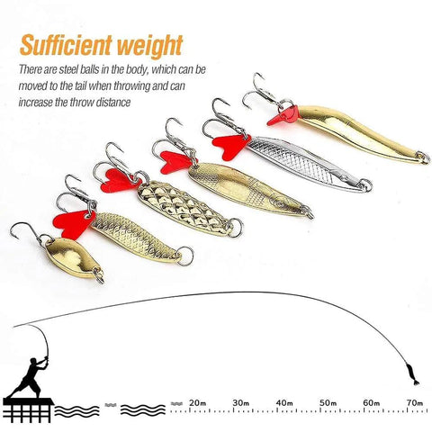 casting metal spoon fishing lure Mamba Spinnerbait Hard Artificial Baits Sequin Rotate Lure for Pike Bass Trout, Silver / 10g 2.5 3/4 Skinny are approximately 3/4 ounce 2 Inch Metal Casting Fishing
