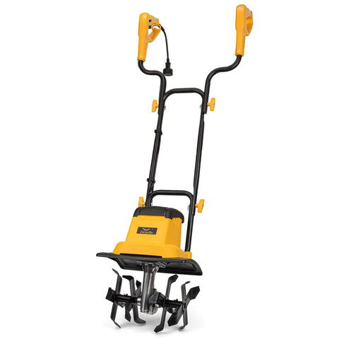 12 Inch Corded Tiller Cultivator With 8.5 Amp Power, 360 RPM Rototiller For Gardening, Digs Deep Up To 8 Inches Into The Soil, LT201D