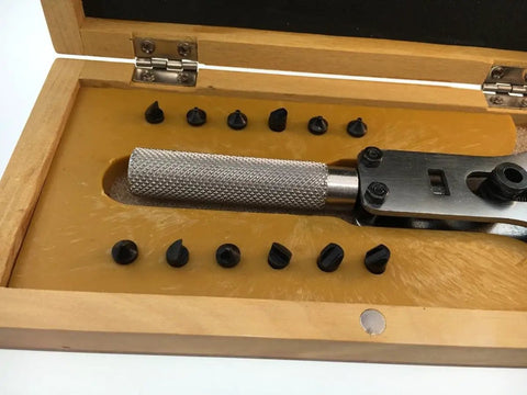 Watch Case Wrench Replacement Part In Wood Box For DIY Clock And Watch Repair Kit with durable parts and precise tools.
