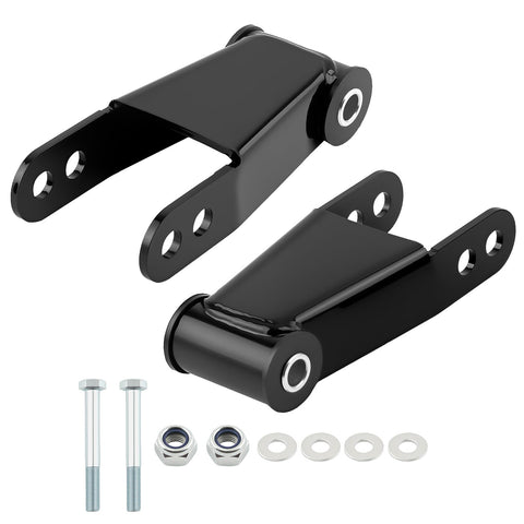 1-2 Inch Drop Shackles Leveling Kit For Ford F-150 2WD 1987-1996 Bolt On Upgrade With Heavy Duty Polyurethane Bushings