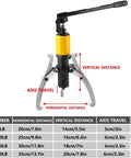 Shop Favorite Hydraulic Bearing Puller With Versatile Two Or Three Jaw Gear Separator Setup Built For Grease Monkey Workshops features labeled diagram.
