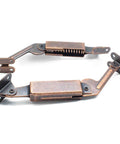 Spring Lid Hinge Set For Cabinets, Boxes, And Sofas, Left Or Right Mount, Down Support, Red Bronze Iron Finish