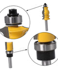 12 Piece Router Bit Bearing Set With Top Mounted Ball Bearings Guide Screws And Wrench For Woodworking Router Bits Repair