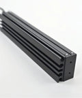 Compact 30mm By 400mm Blue Led Strip Light For Machine Vision And Industrial Automation Heavy Duty Inspection Illumination, black aluminum housing.