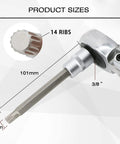 DSG Gearbox Clutch Motor Electromechanical Unlock Tool showing 14-rib, 101mm, 3/8 inch drive, carbon steel for Ford Focus DPS6