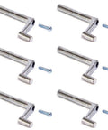 3-1/2 Inch Metal Window Crank Handle For Awning Window Operator, 5/16 Inch Spline, Mill Finish, 6 Pack With Screws shown