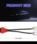 Tesla Diagnostic Cable Set for Model S Y 3 X Garage Must Have 27.5cm long with red connector and black wiring for easy diagnostics.