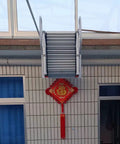 Electric Attic Stairs With Remote Control Wall Mounted Retractable Step Ladder Built Like A Tank Non Slip Pedals Smooth Telescoping Motion for easy access.