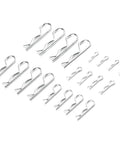 Heavy Duty 100 Pc R Cotter Pin Set Galvanized Carbon Steel Cotter Pins In 6 Sizes M1 To M2.5 For Tractors Trailers Cars And Machinery