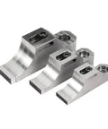Heavy Duty Vise With One Way Side Clamp For Cnc Milling Machine parts, showing M8 size, #45 steel build, designed for precision use.