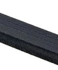 Close-up of black Stretch Fit Micro V Serpentine Drive Belt With Self Tensioning Technology For A Glove Like Fit