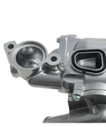 Straight Swap Engine Thermostat Housing And Water Outlet For Chrysler 200 Compass Caliber 4884571AB close-up view of metal assembly and fittings
