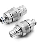 48 mm Thread Hydraulic Flat Face Quick Coupler Kit For Excavators And Skid Steer Loaders Universal Fit Direct Replacement 7246802 7246799 Tough As Nails Heavy Duty