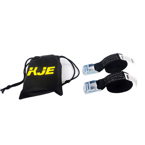 Heavy Duty 1 Inch Tie Down Straps, 2 Pack Adjustable Ratchet Straps With Cam Buckle, 1500 Lbs Capacity, with carrying bag
