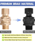 Brass Shower Head Swivel Ball Adapter Adjustable Shower Arm Connector Universal Showering Component Matte Black Finish Heavy Duty High Pressure Water Flow Durable Corrosion Resistant Upgrade No Fuss Easy Install, matte black brass adapter