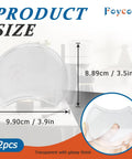 2 Pack Replacement Water Tank Lids For Vertuo Next And Krups XN910 Series Coffee Machines, dimensions shown, clear finish