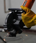 BN Products 24V Cordless Cutting Edge Saw Strut Rebar And Multi-Material Cutter Heavy Duty Power Tool cutting rebar with sparks flying.