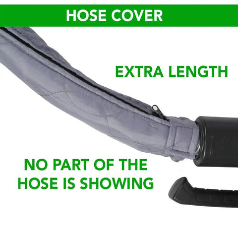 Universal Padded Hose Cover With Zipper For 35-37 Ft Hoses, Machine Washable, Wall And Corner Protector on vacuum hose