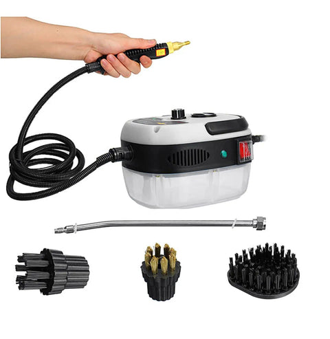 Heavy Duty 2500W Steam Cleaner With Hardcore Pressure And Acid Resistant Tank For Home Cleaning Disinfectant Ready plus accessories