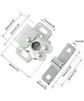 Sturdy 15 Piece Double Roller Cabinet Latch Kit With Integrated Screws For Easy Automatic Cupboard And Drawer Door Latching Secure Fitting For Kitchen Cabinets And Storage Units In Cool Modern Style dimensions and details.